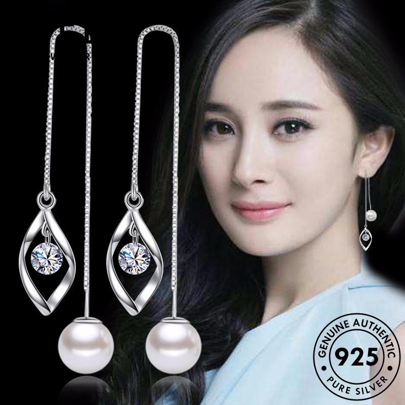 AIFEI JEWELRY nước nữ Thời chất nguyên khuyên bản trang kiện giọt thật quốc ngọc 925 tai bông bạc phụ sức trai khí hàn thời tua xỏ tròn vành E614