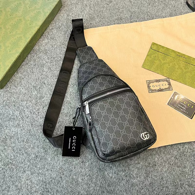TúI đEo ChéO NgựC Nam Gucci Da Pu TúI đEo Bao Tử KhóA PhảN Quang Phong CáCh Streetwear KháNg NướC