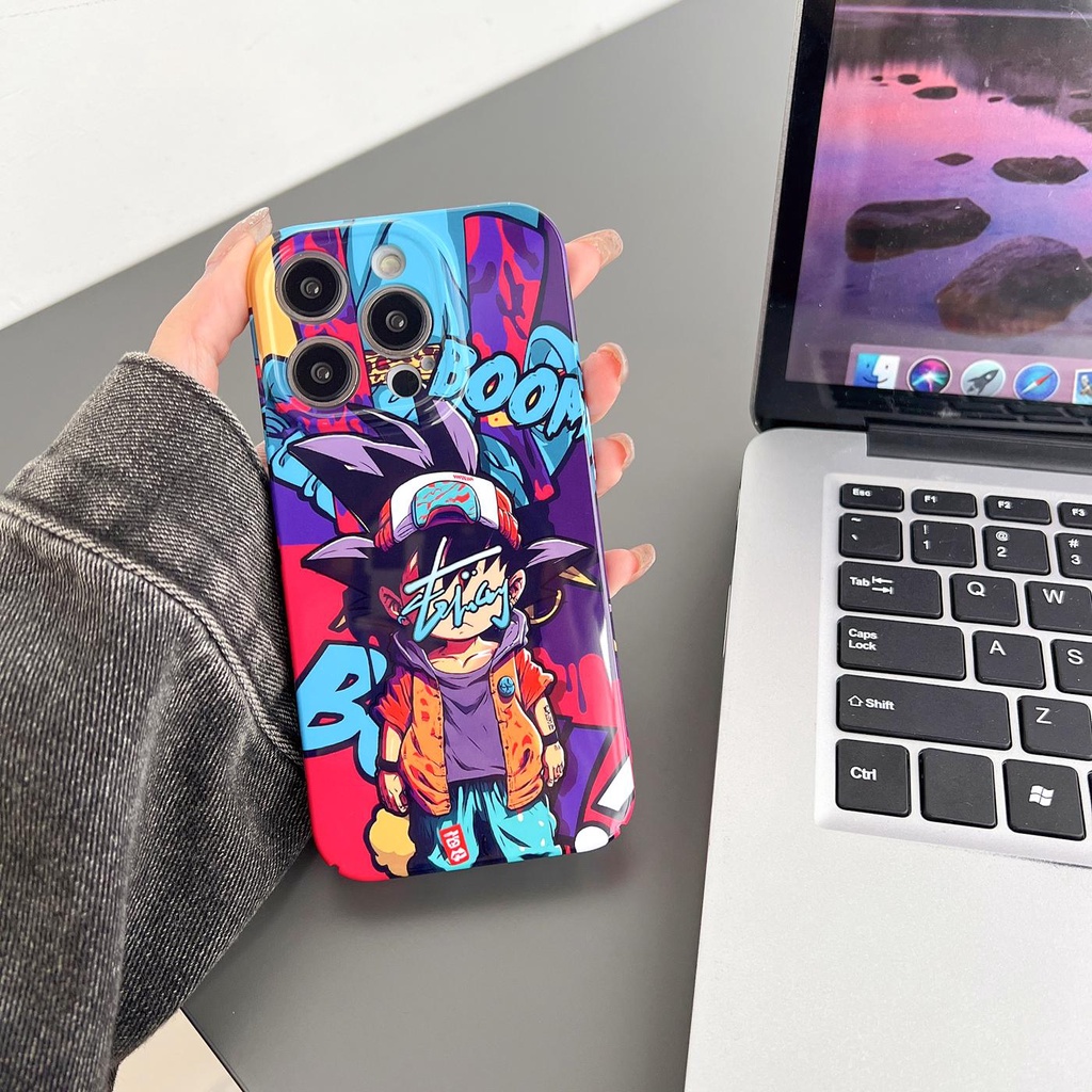 Ốp Điện Thoại Nhựa PC Cứng In Hình Dragon Ball Bảo Vệ Camera Cho iphone 14 13 12 11 Pro MAX XR X / XS MAX 7 / 8 Plus