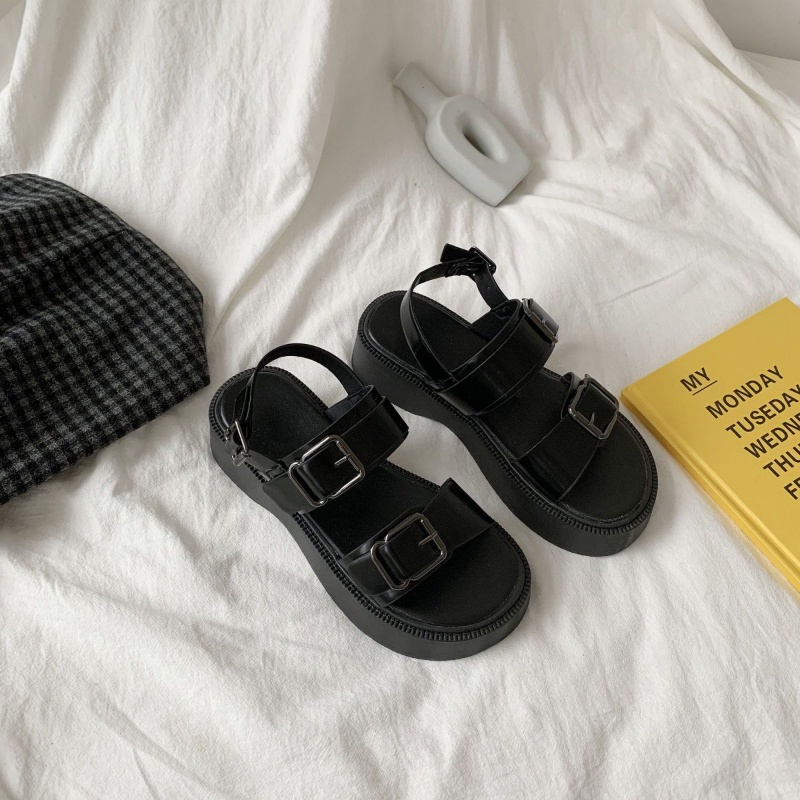 Xăng đan Đế Dày Khóa Kim Loại Thời Trang Mùa Hè Cho Nữ-AA0177