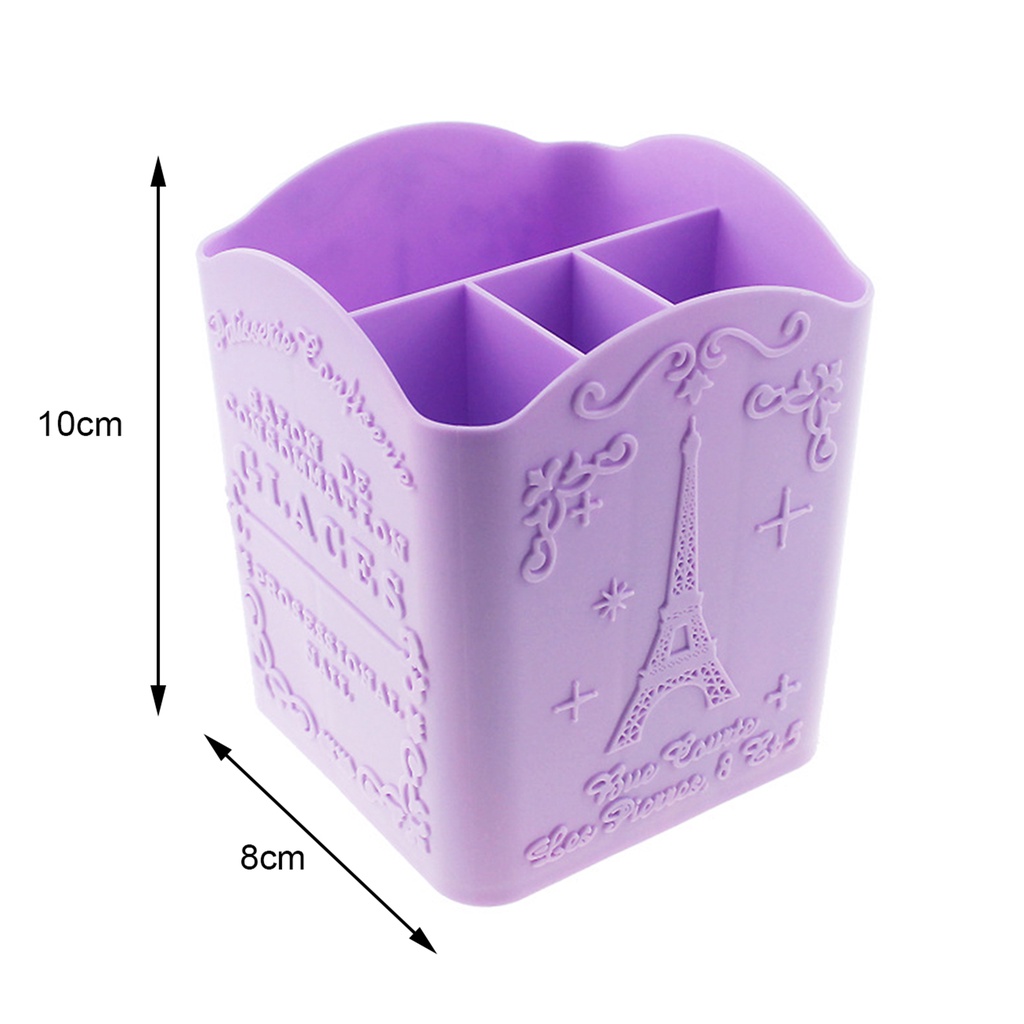 Jen Giá Đỡ Đồ Trang Điểm Đơn Giản Dễ Mang Theo PP Bốn Ngăn Đựng Bút Cho Nữ