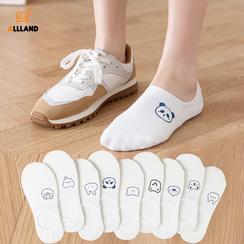 Đôi Vớ Thuyền Thoáng Khí Chống Trượt Màu Trơn In Hình Hoạt Hình