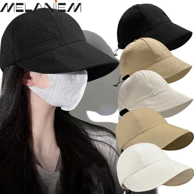 Nón Vành Tròn Mềm Mại Có Dây Rút Thời Trang Đi Biển Mùa Hè Cho Nữ