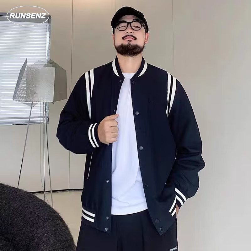 Áo Khoác Bomber Bóng Chày Dáng Rộng Size XXL-8Xl Plus