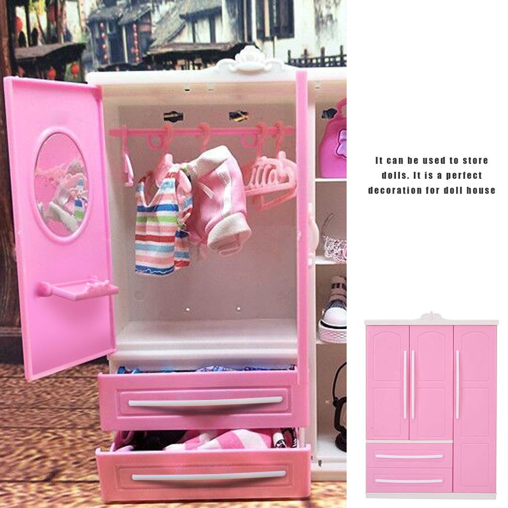 Tủ Quần Áo Búp Bê 3 Tầng Bằng Nhựa