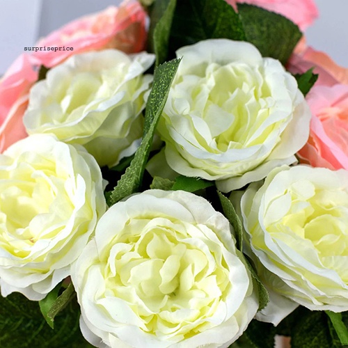 1 Bó Hoa Hồng Giả Bằng Lụa Lãng Mạn Cho Trang Trí Tiệc Cưới