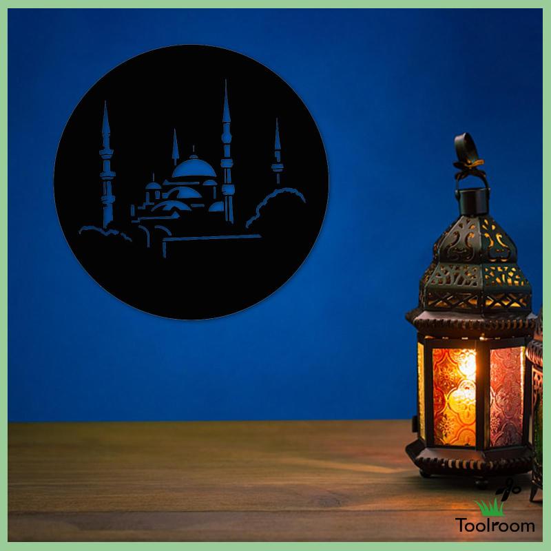 Miếng Dán Tường Trang Trí Họa Tiết Ramadan Tháo Rời Được