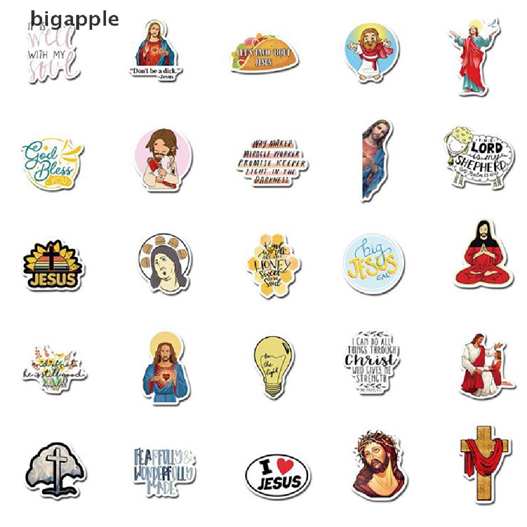 Set 50 Sticker Họa Tiết Hoạt Hình Trang Trí Laptop