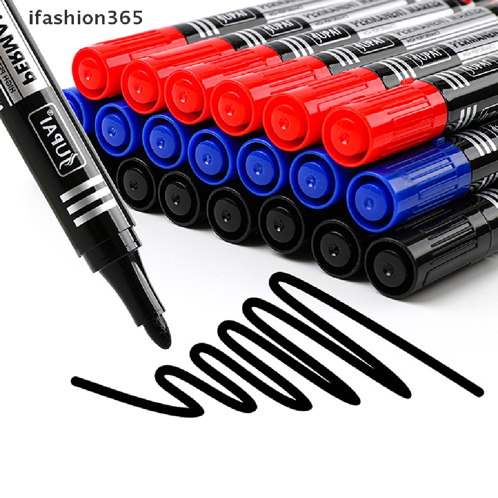 Bút Đánh Dấu Hai Đầu Ngòi 2.8Mm 2.8Mm Chống Nước Màu Đen / Xanh Dương / Đỏ Dùng Trong Trường Học / Văn Phòng