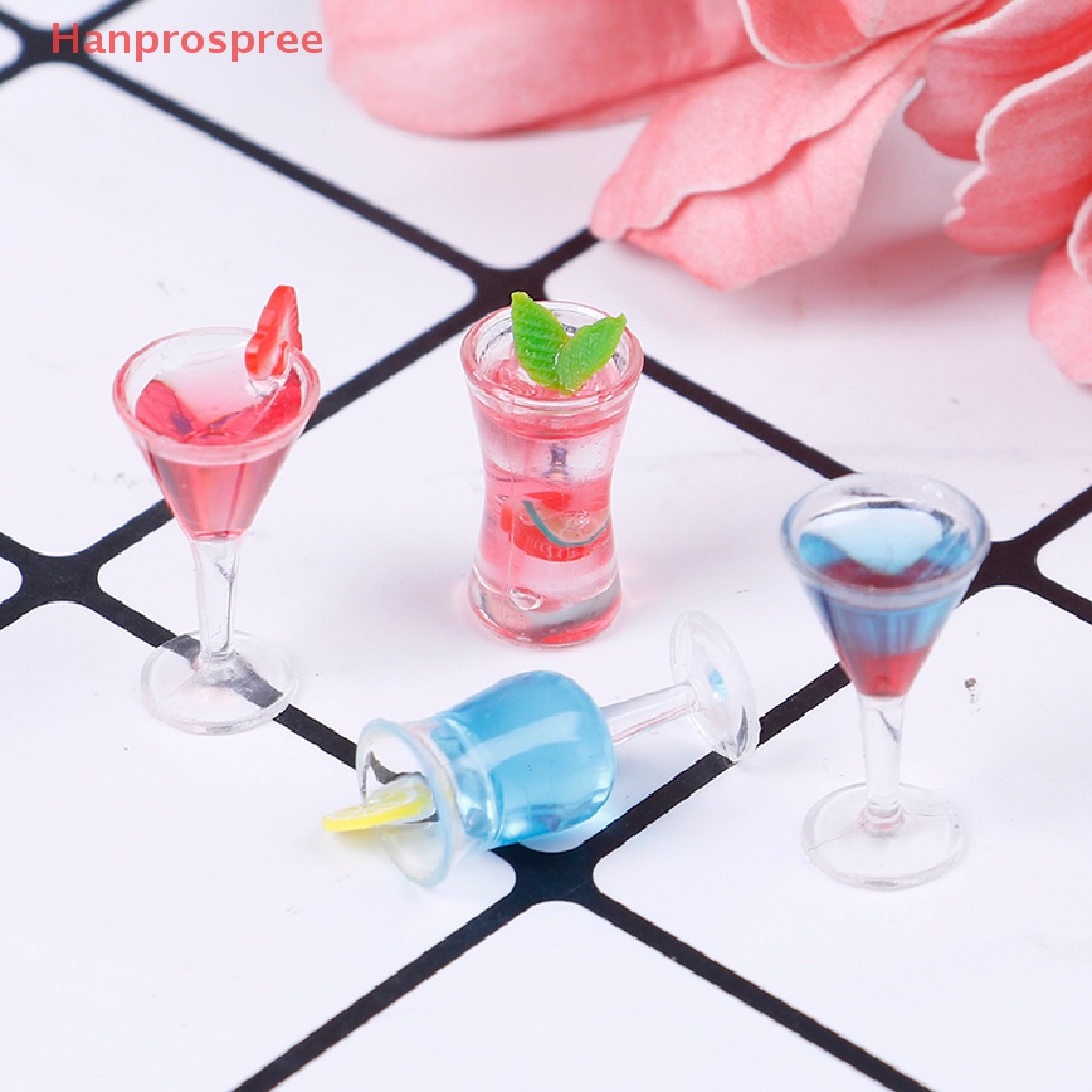 Mô Hình Ly Rượu cocktail Bằng Nhựa resin mini Tỉ Lệ 1: 12 Trang Trí Nhà Búp Bê