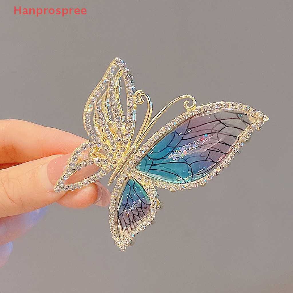 Kẹp Tóc Hình Bướm / Cá Mập Màu Nhám Thời Trang Cho Nữ