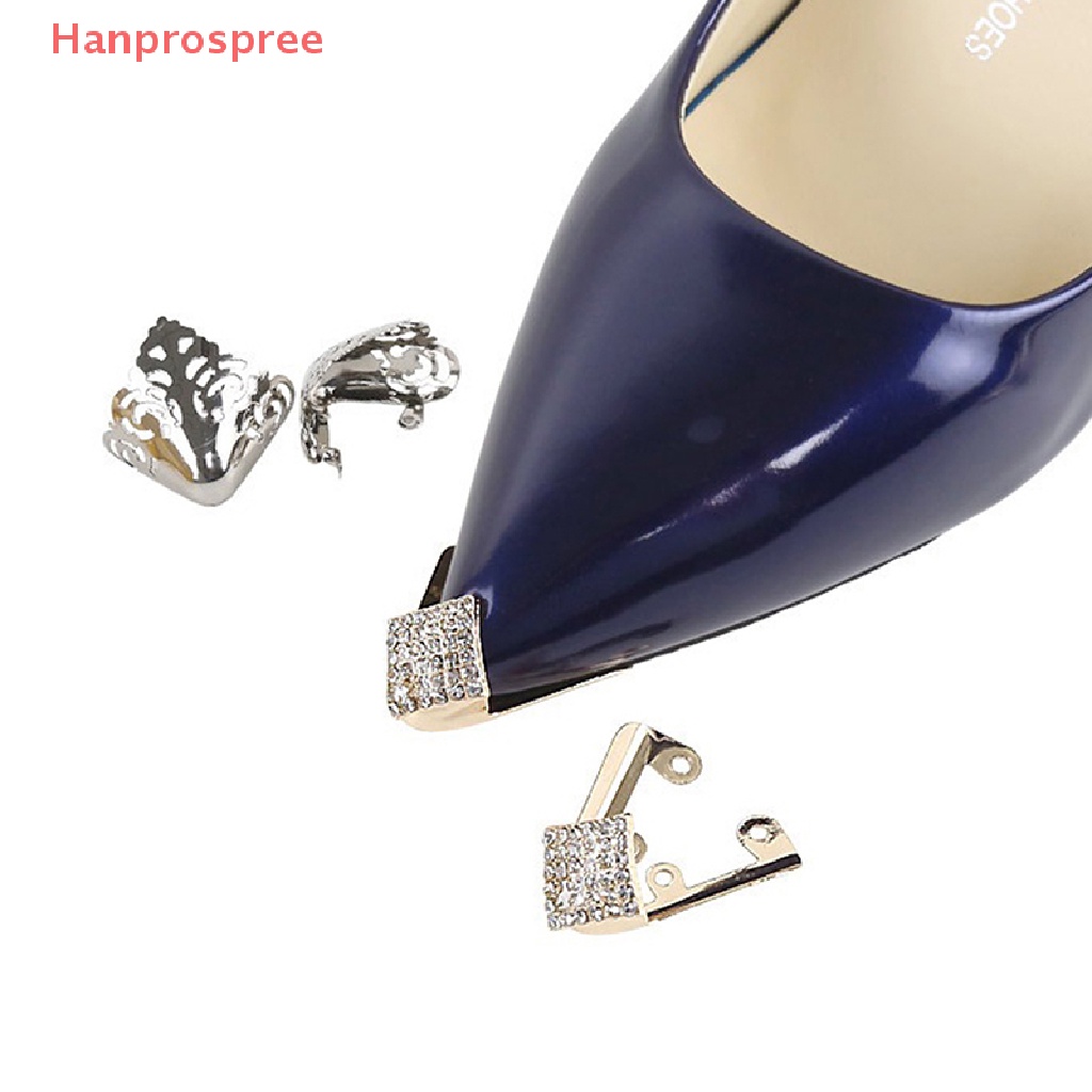 Bộ 2 Phụ Kiện Kim Loại Trang Trí Bảo Vệ Ngón Chân Khi Mang Giày Cao Gót