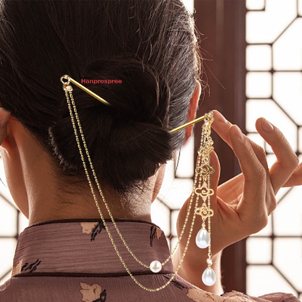 Bộ 2 Trâm Cài Tóc Tua Rua Phong Cách Trung Hoa Cổ Điển