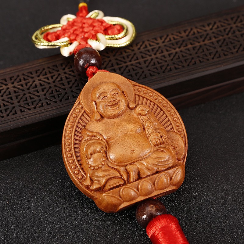 khánh treo xe ô tô dây treo tượng phật,chất liệu gỗ cao cấp mang lại bình an may mắn cho chủ xe