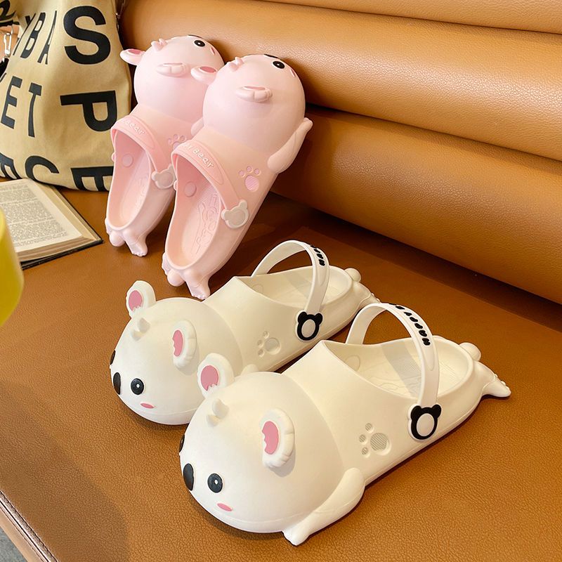 Dép Sandal Đục Lỗ In Hoạt Hình Đáng Yêu Thời Trang Đi Biển Dành Cho Nữ 122 195