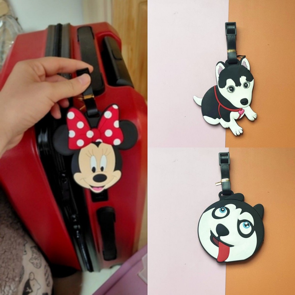 Thẻ Treo Hành Lý Chống Thất Lạc Hình Búp Bê Hoạt Hình Mèo Và Chuột Dễ Thương