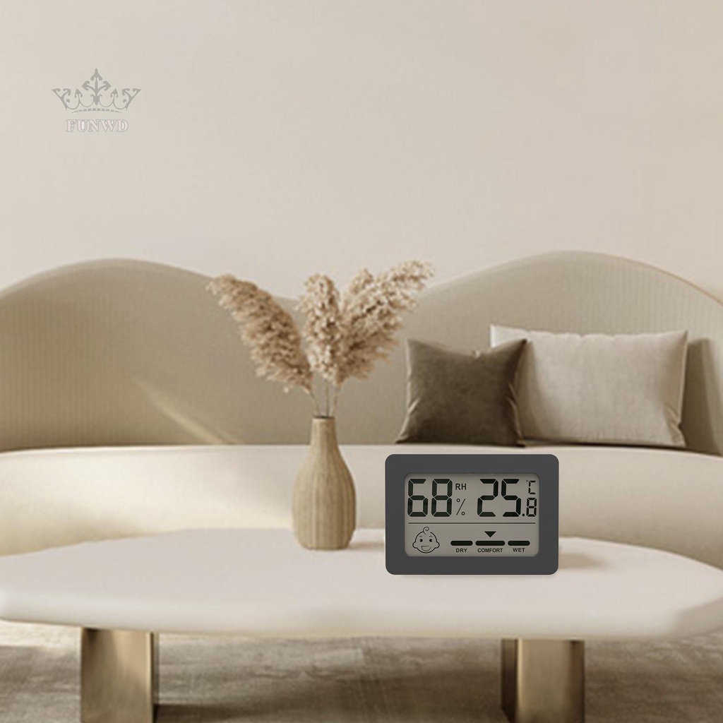 【FUNWD】Durable Thermometer Hygrometer -20℃~60℃ 10%~99%RH 1pcs CR 2032 Battery