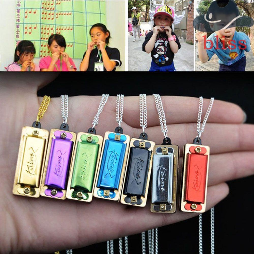 Vòng cổ Mặt Kèn Harmonica Mini Bằng Thép Không Gỉ Thời Trang Cho Nam Và Nữ