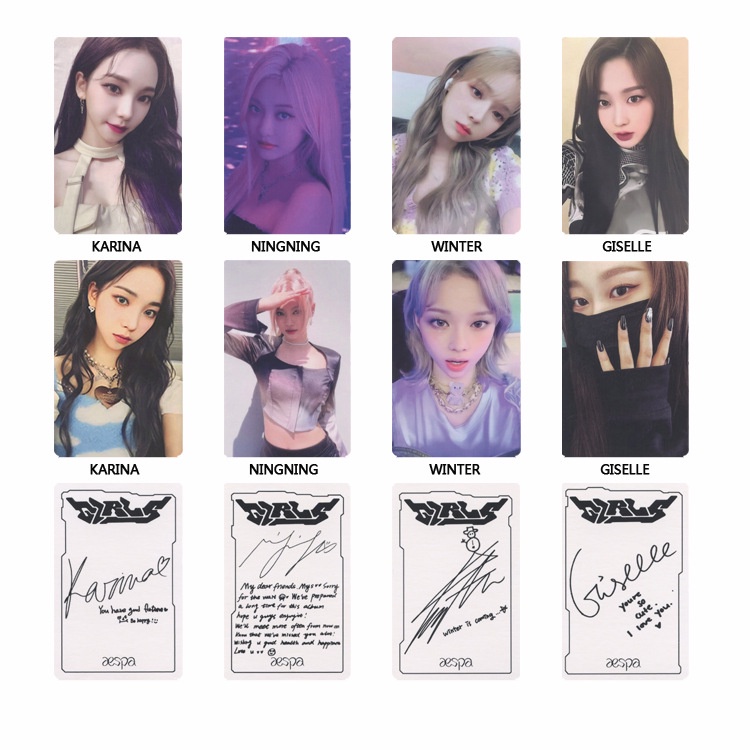 Set 8 Tấm Ảnh Lomo Card NINGNING KARINA GISELLE Nhóm Nhạc Kpop Vespa