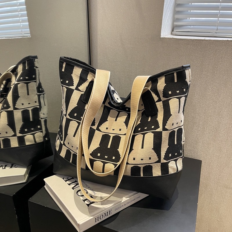 Túi Xách Vải Canvas Cỡ Lớn Thiết Kế Trẻ Trung Hợp Thời Trang