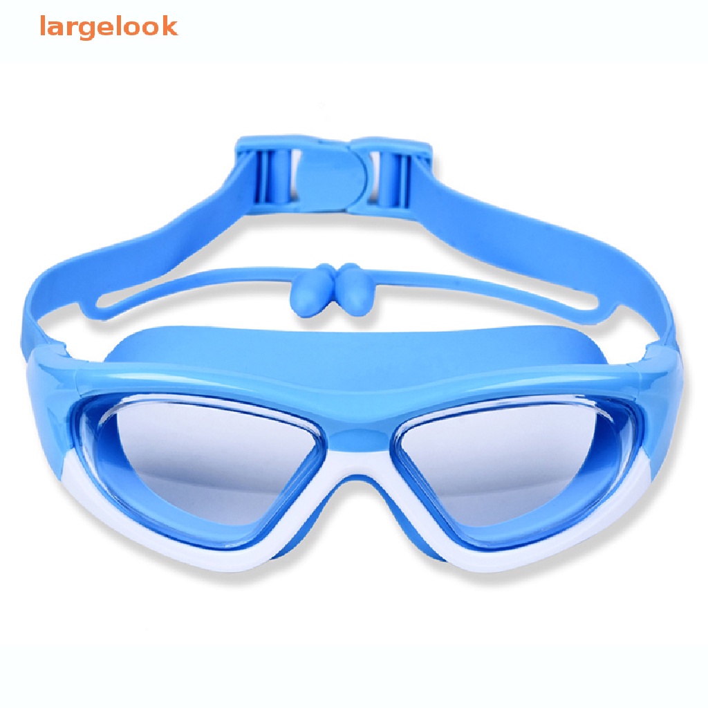 Kính Bơi Chống Tia UV Tầm Nhìn Rộng Chống Sương Mù Có Nút Bịt Tai Dành Cho Trẻ Em 3-14 Tuổi