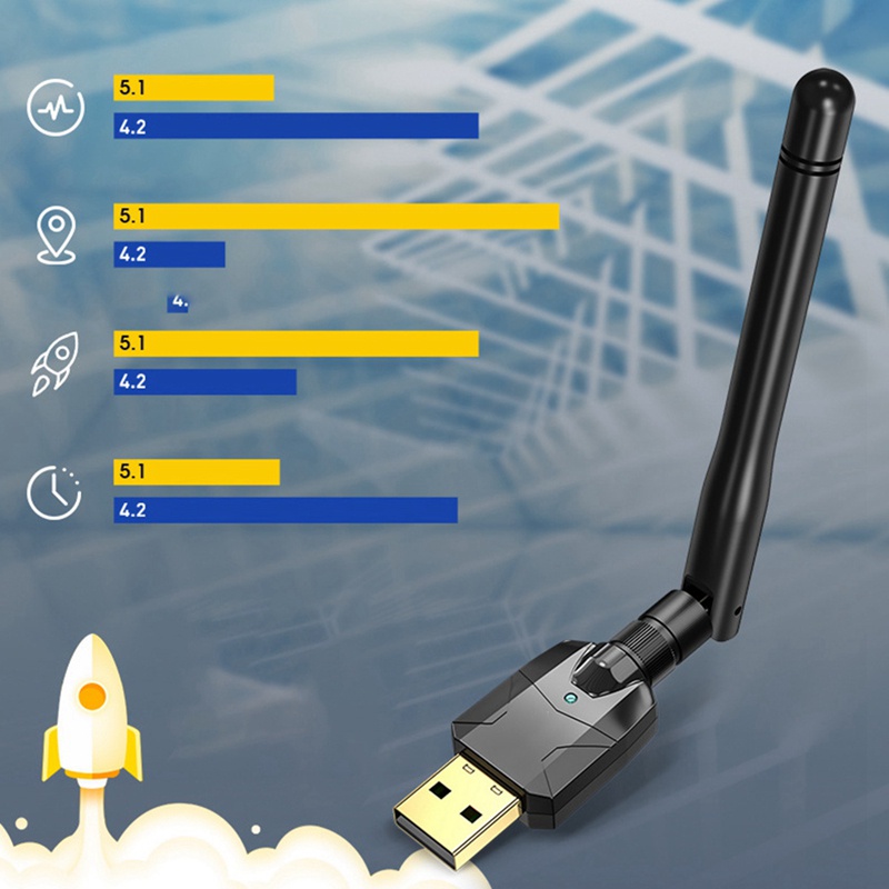 Usb Thu Phát Bluetooth 5.0 Phạm Vi 100M Cho PC & Desktop