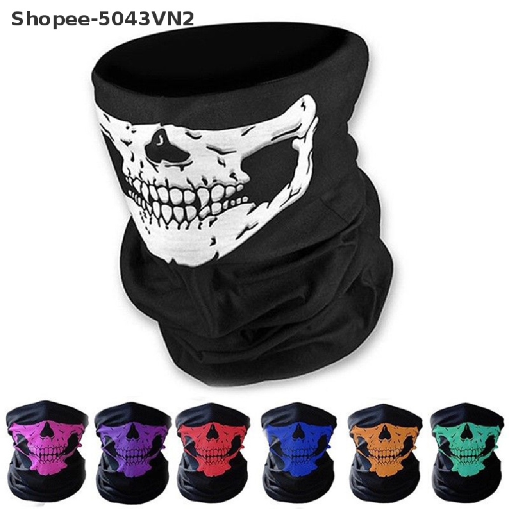 Khăn Ống Trùm Mặt Nạ Đầu Lâu Đi Xe Máy Trượt Tuyết