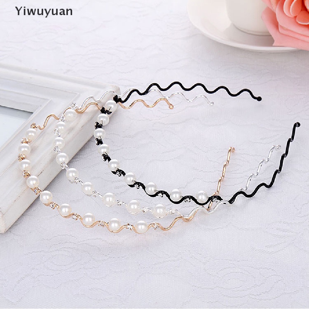 < Yiwuyuan > Băng Đô Kim Loại Màu Vàng Đồng Đính Đá Cho Cô Dâu Ngày Cưới