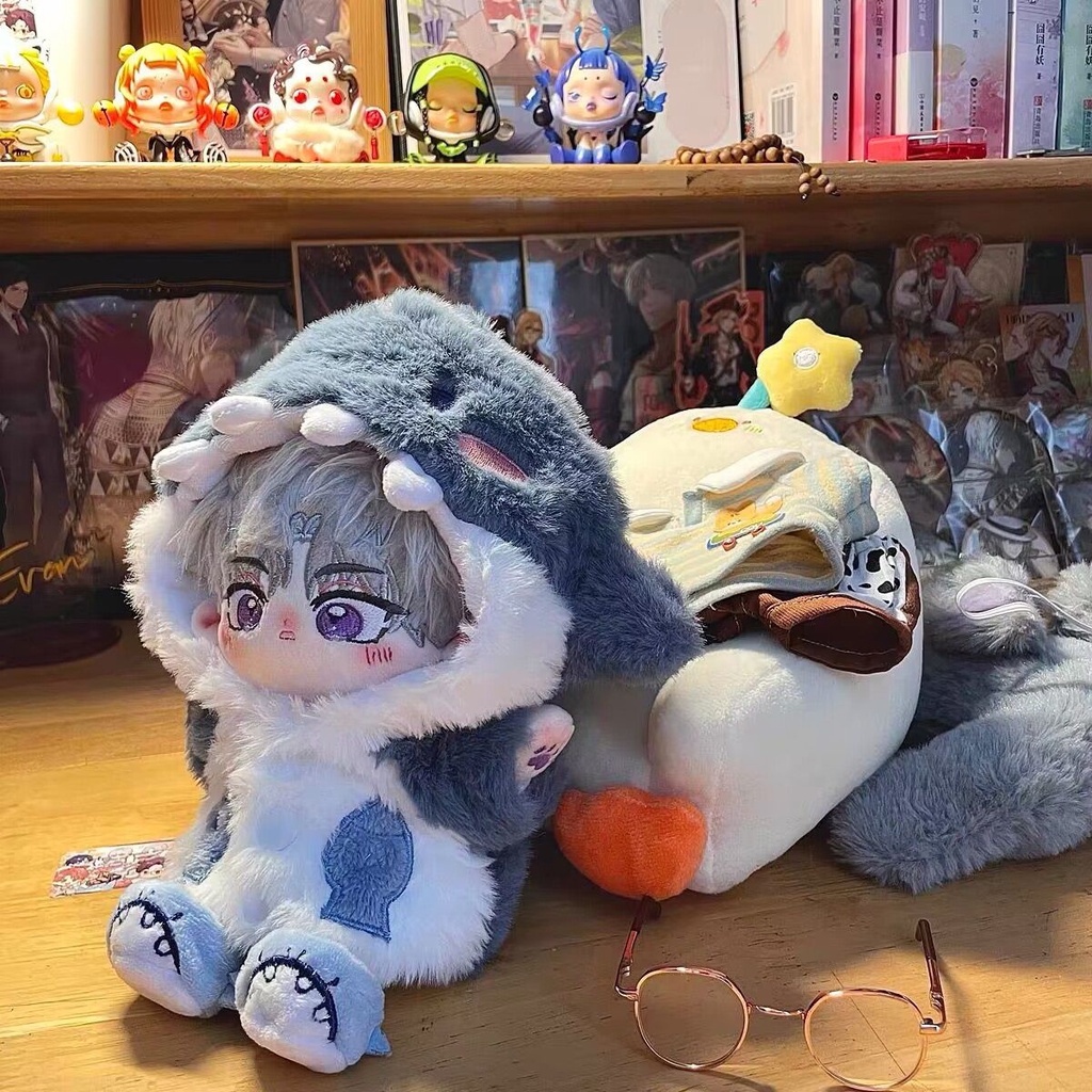 Cá Mập Nhồi Bông 20cm Xinh Xắn Cho Búp Bê