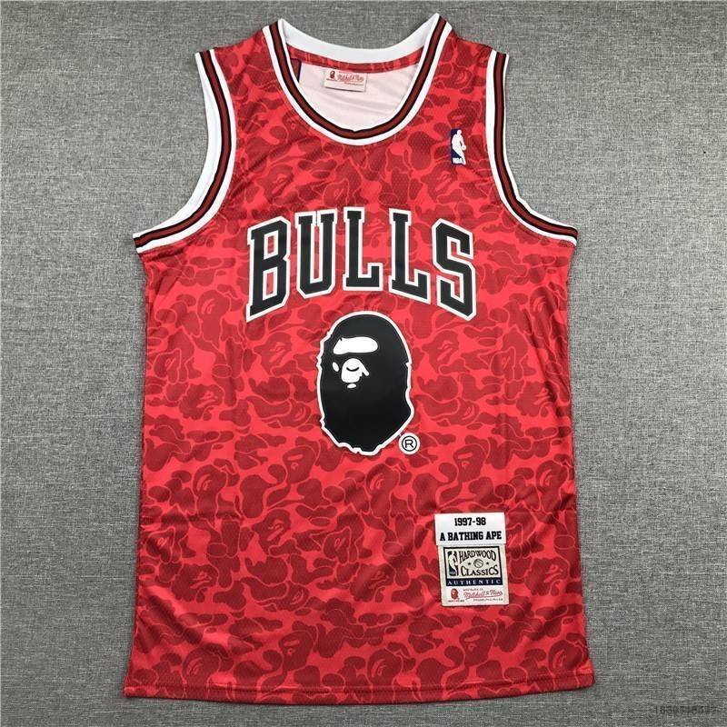 BAPE Áo Ba Lỗ Thể Thao NBA Jersey Chicago Bulls No.93 Phiên Bản Kỷ Niệm Plus Size PN2 NP2