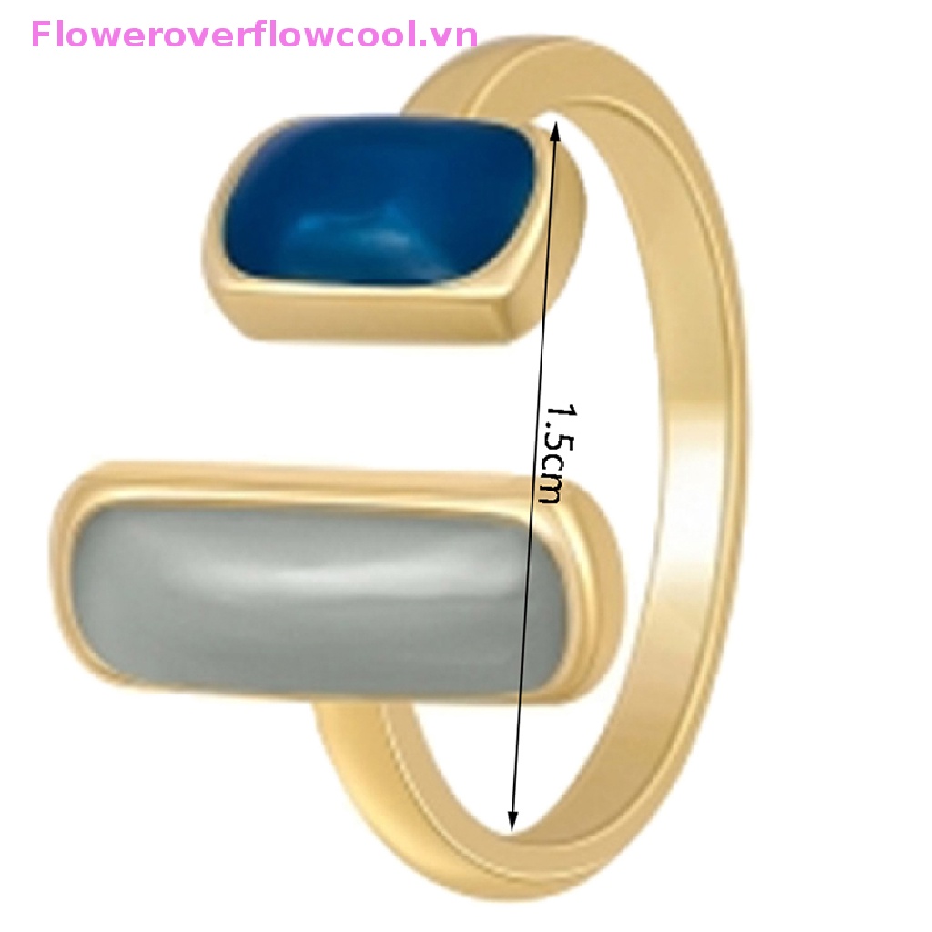 Nhẫn Hở Đính Đá Opal Thời Trang Cho Nữ
