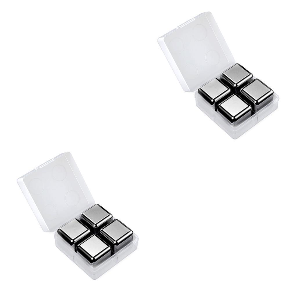 Đá Làm Lạnh Rượu 1 / 2 / 3 Bar Bằng Thép Không Gỉ Có Thể Tái Sử Dụng