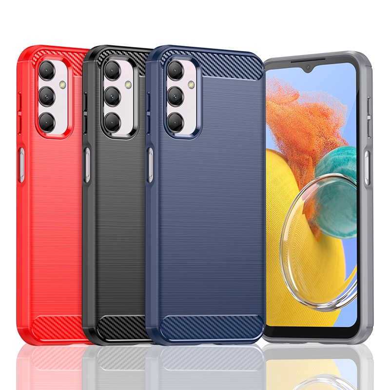 Ốp Điện Thoại TPU Sợi Carbon Chống Dấu Vân Tay Cho Samsung Galaxy M14 5G M14 5G