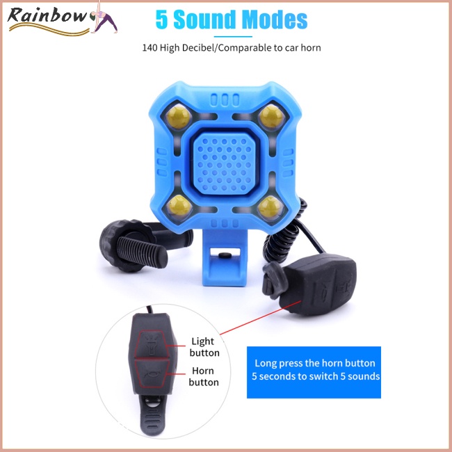 Đèn Pha Xe Đạp Leo Núi 140Db 4 Chế Độ Kèm Sạc Tiện Dụng Chất Lượng Cao