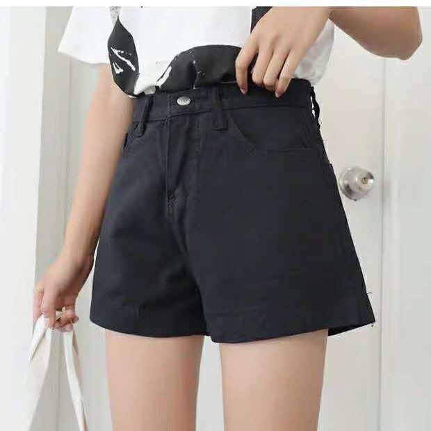 Quần Short Denim Màu Hồng Lưng Cao Ống Rộng Phong Cách Hàn Quốc Thời Trang Mùa Hè Mới 2023 Dành Cho Bạn Nữ