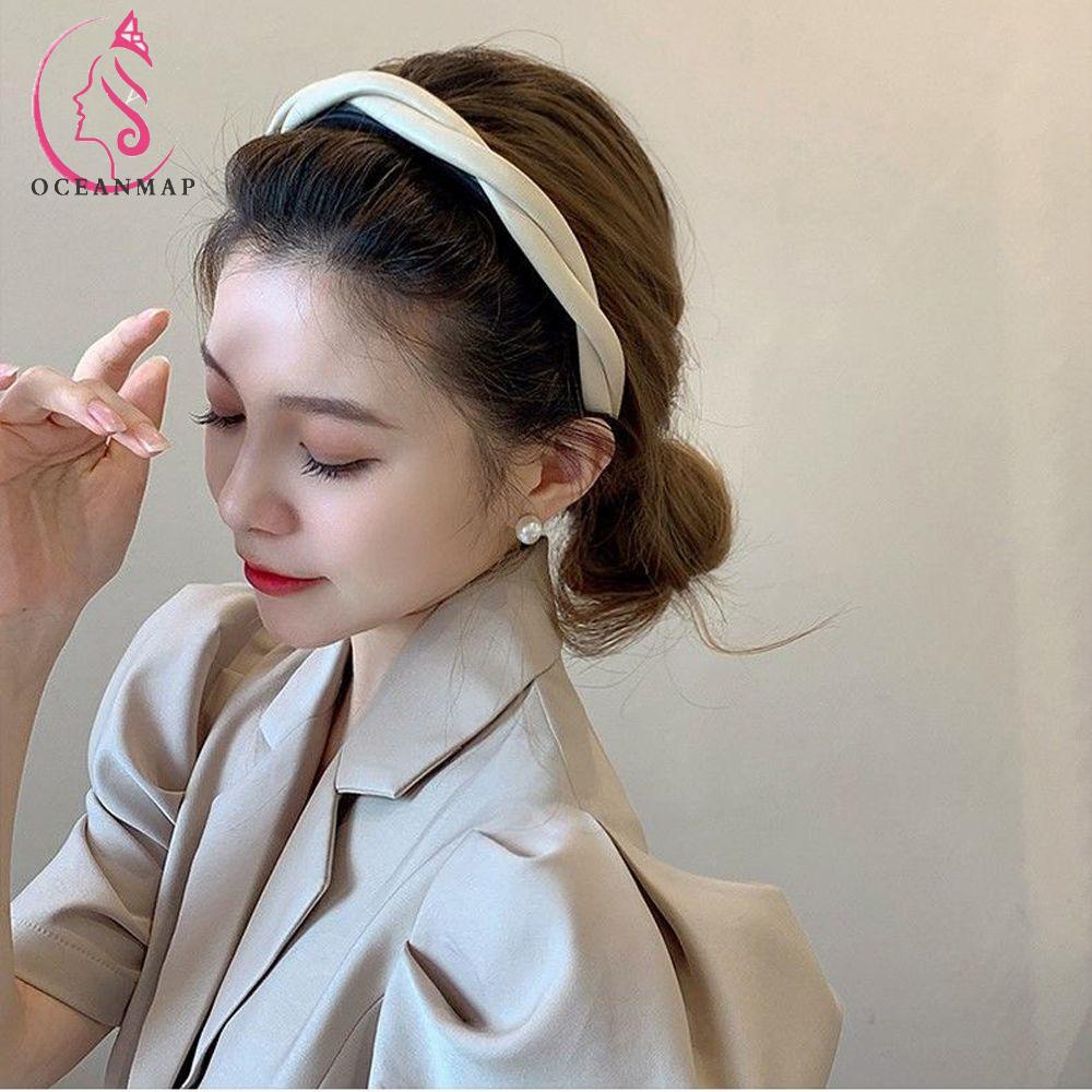 Băng Đô Cài Tóc Bản Rộng Co Giãn Phong Cách Cổ Điển Sang Trọng Cho Nữ