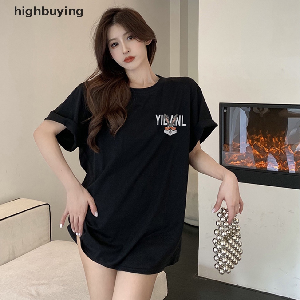 Áo Thun Tay Ngắn Cổ Tròn In Hình Thỏ Belle Hoạt Hình Thời Trang Mùa Hè Cho Nữ