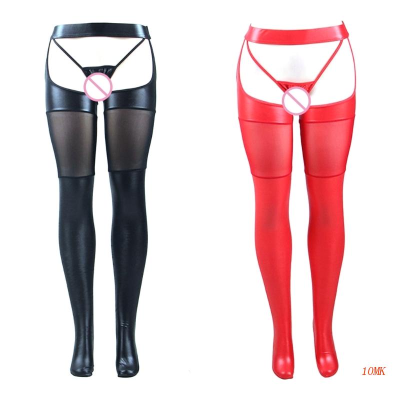 Đai Nịt Bít Tất Giả Da Phối Lưới Phong Cách Quyến Rũ