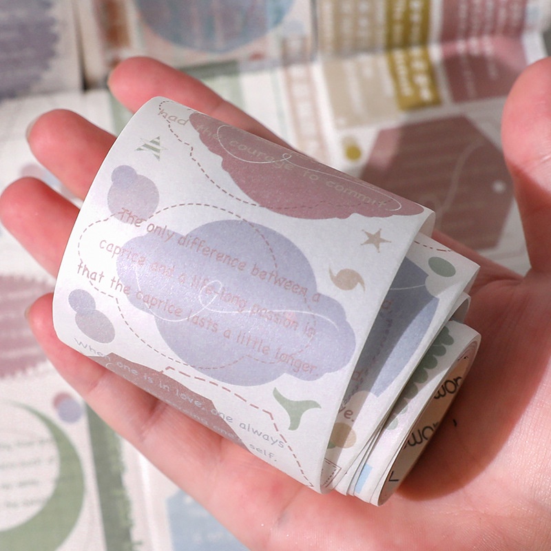 Cuộn Băng Keo Dán Trang Trí Sổ Tay Nhật Ký Có 6 Kiểu Xinh Xắn