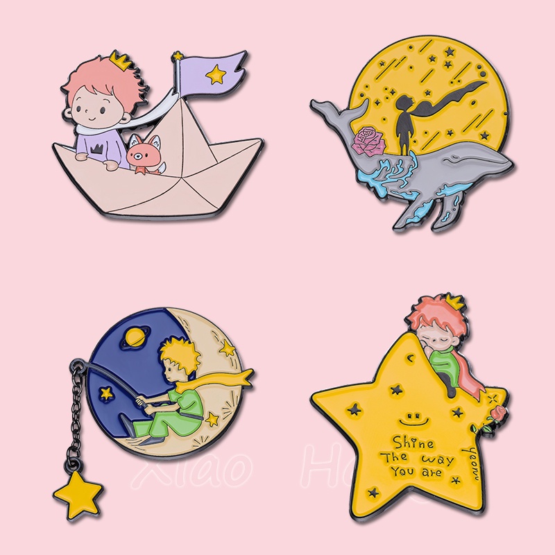 Ghim Cài Áo Hình Hoàng Tử Bé Hoạt Hình Đáng Yêu