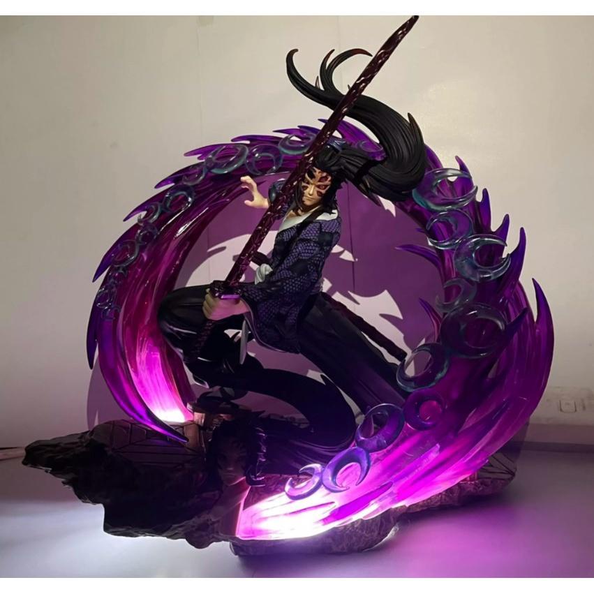 Mô hình kiếm sĩ Yoriichi cao 30CM có LED, figure thanh gươm diệt quỷ nhân vật Kokushibou, anime kimetsu no yaiba đẹp