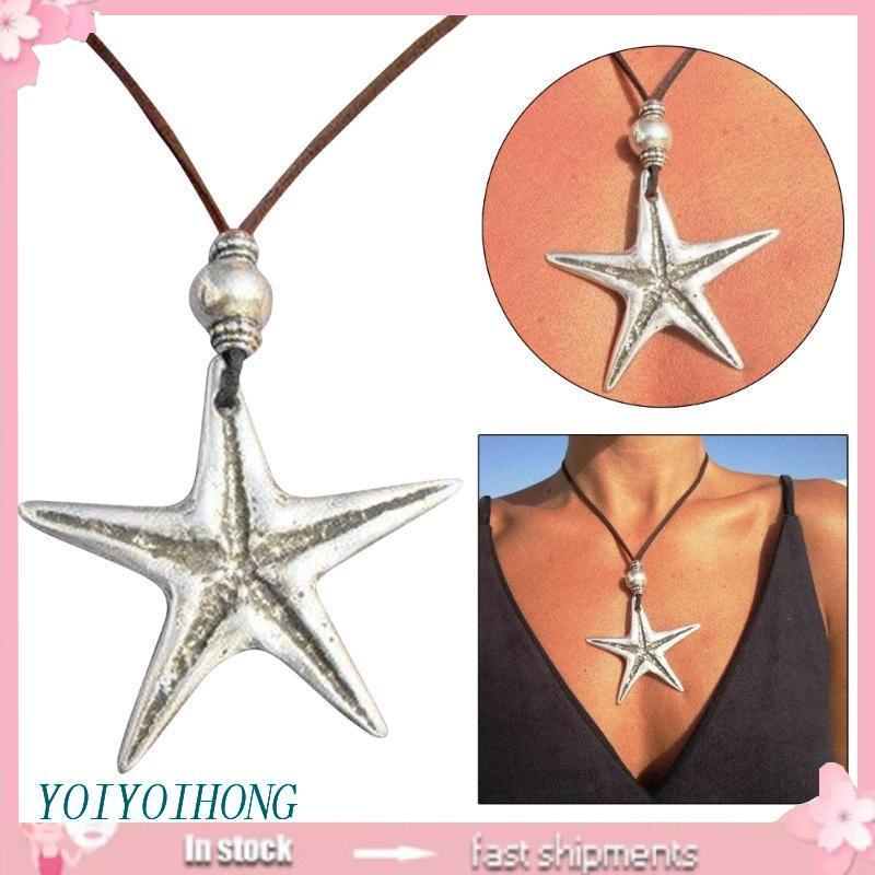 Vòng Cổ Choker Bằng Bạc Mặt Hình Sao Biển Thời Trang