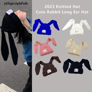 Mũ Len Beanie Đính Tai Thỏ Dài Giữ Ấm Cho Nam Và Nữ