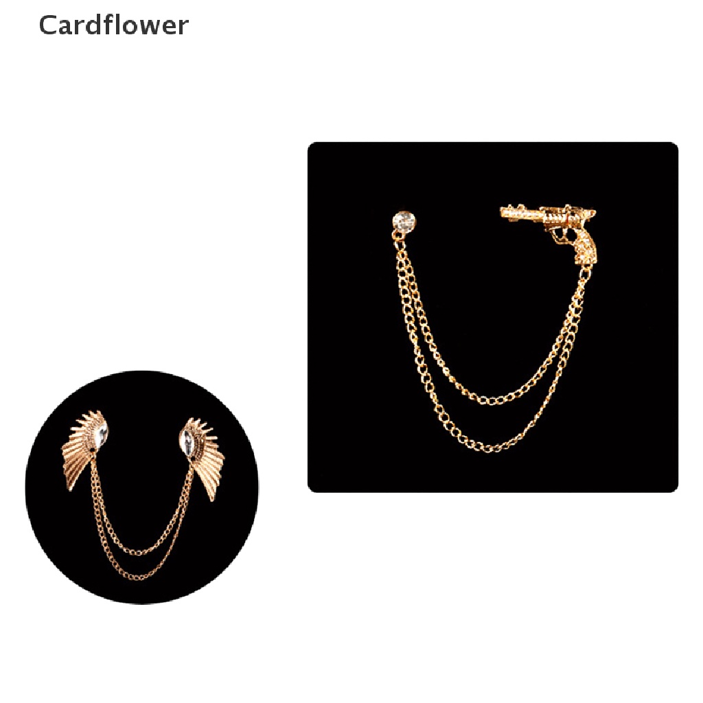 < Cardflower > Ghim Cài Áo Chuỗi Hạt Pha Lê Hình Cá Heo / Hoa / Giày / Nón Thời Trang Cho Nam Nữ