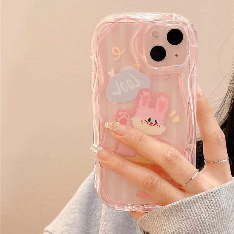 Ốp Điện Thoại TPU Mềm Chống Sốc In Hình Thỏ Cho Iphone 14 Plus 13 Pro Max 12 Mini 11 X Xs Xr 8 7