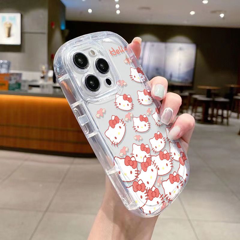 ✅Ốp Điện Thoại Mềm Trong Suốt Chống Sốc In Hình Mèo Hello Kitty Cho Iphone Xs xs11 promax 8P 14 13 Xr / 127