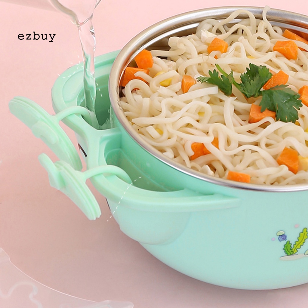 Bát Ăn Dặm Bằng Thép Không Gỉ Có Tay Cầm Tiện Dụng Cho Bé