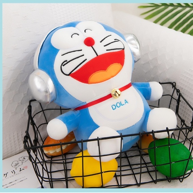 Thú Nhồi Bông Hình Chú Mèo Máy Dễ Thương