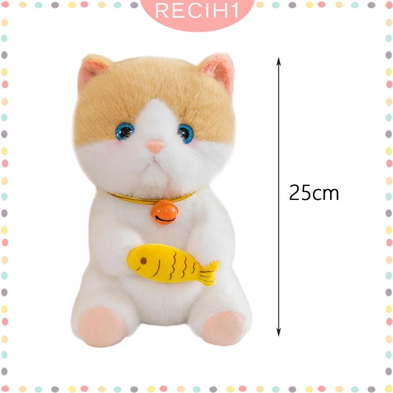 Đồ chơi nhồi bông Hình Chú Mèo Dễ Thương Dùng Trang Trí