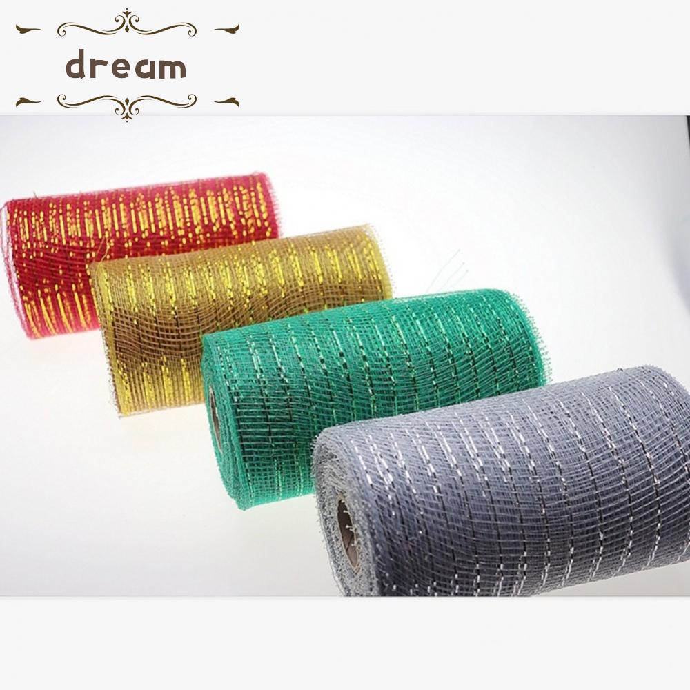 【DREAMLIFE】Packing Net 26cm 5 Yards DIY Flower Packing Net Metallic Ribbon Gift Baskets